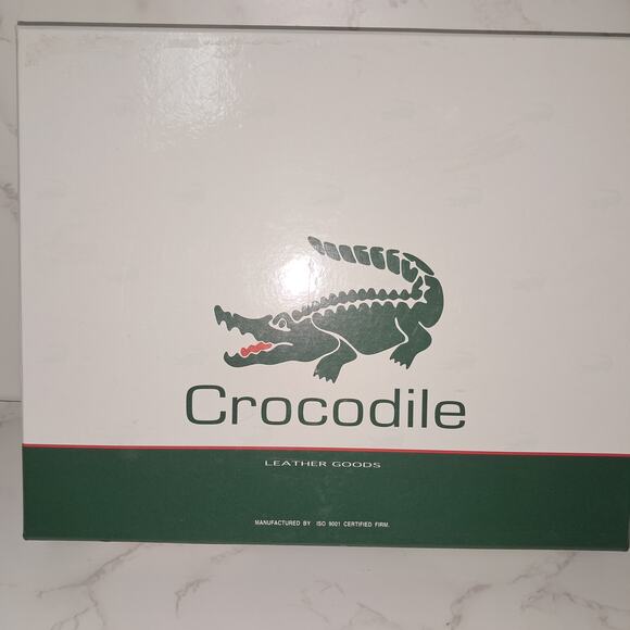 CROCODILE INTERNATIONAL Men's Black Leather Belt Gift Set - NEW - Picture 2 of 5